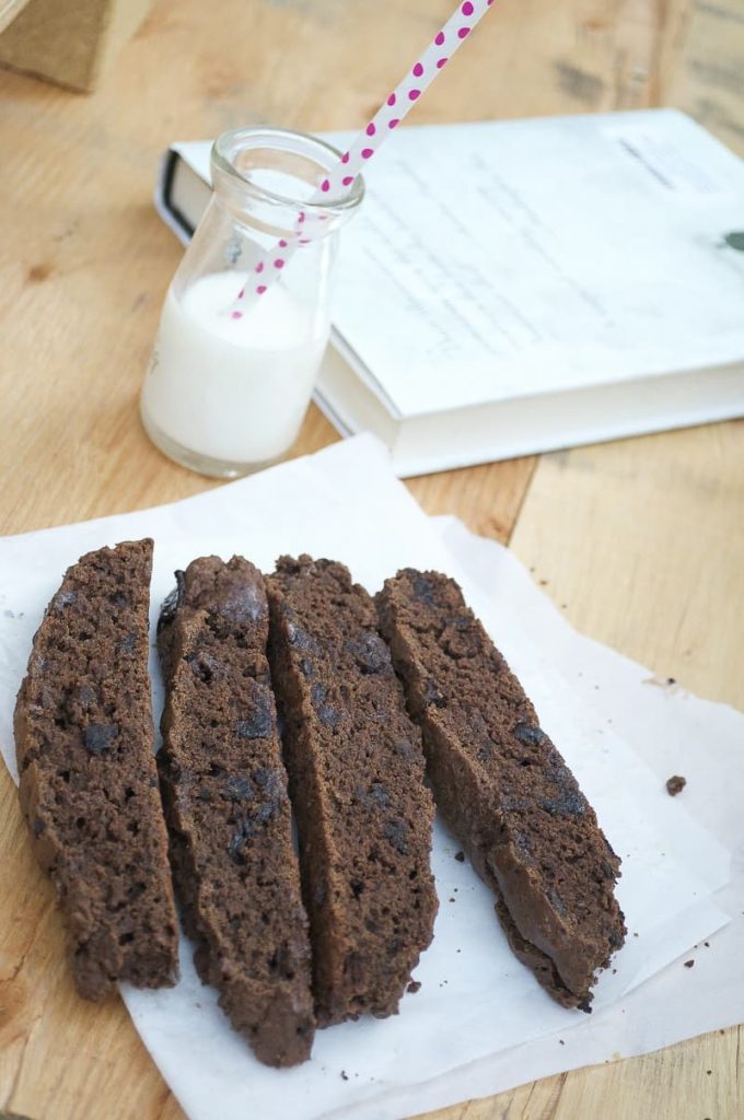 Triple Chocolate Eggless Biscotti Recipe - How To Make Biscotti Cake